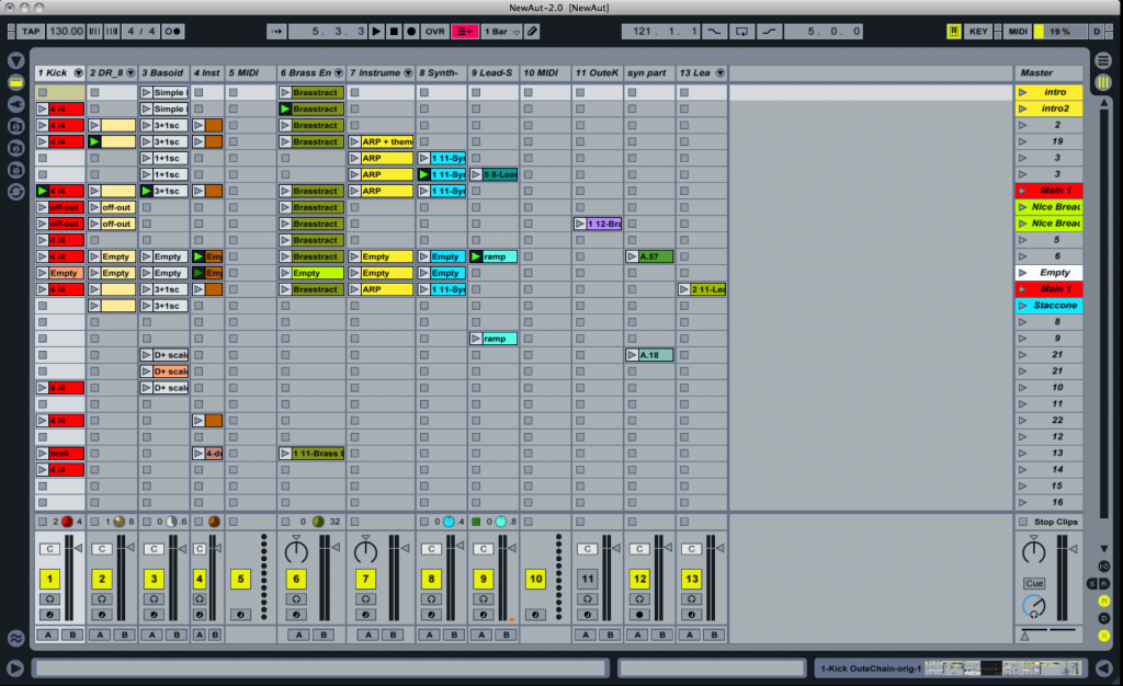 Ableton Live 9 Session View